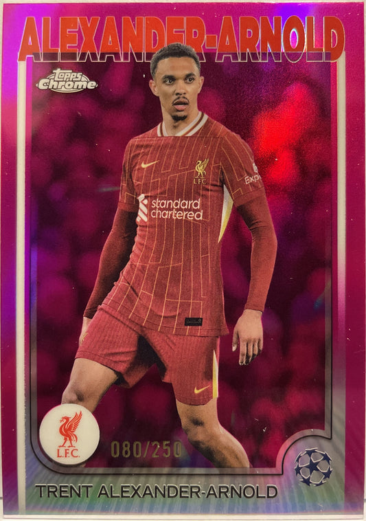 Trent Alexander Arnold 80/250 Pink Topps Chrome UCC 2024/25