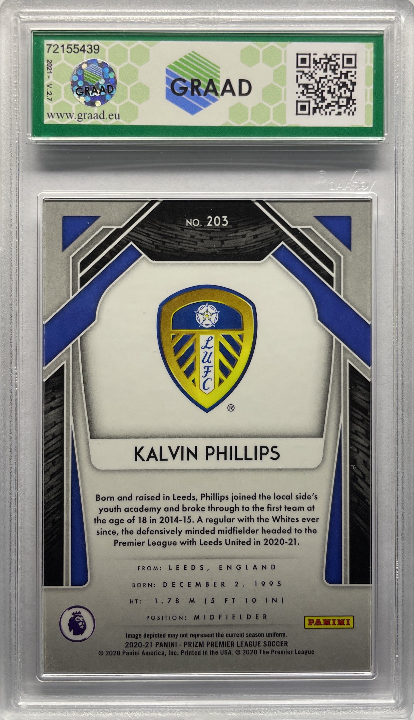 GRAAD 8 - Kalvin Phillips Rookie - Prizm Premier League 2020/21