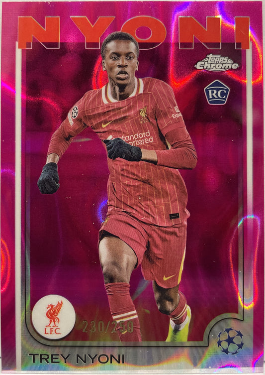 Trey Nyoni 230/250 Rookie Pink Lava Topps Chrome UCC 2024/25