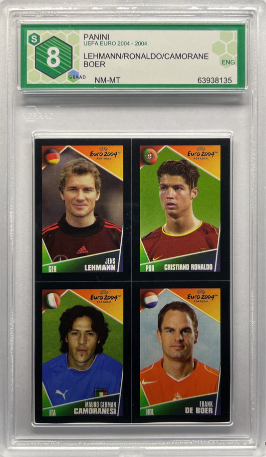 GRAAD 8 - Cristiano Ronaldo Rookie Sticker - Uefa Euro 2004