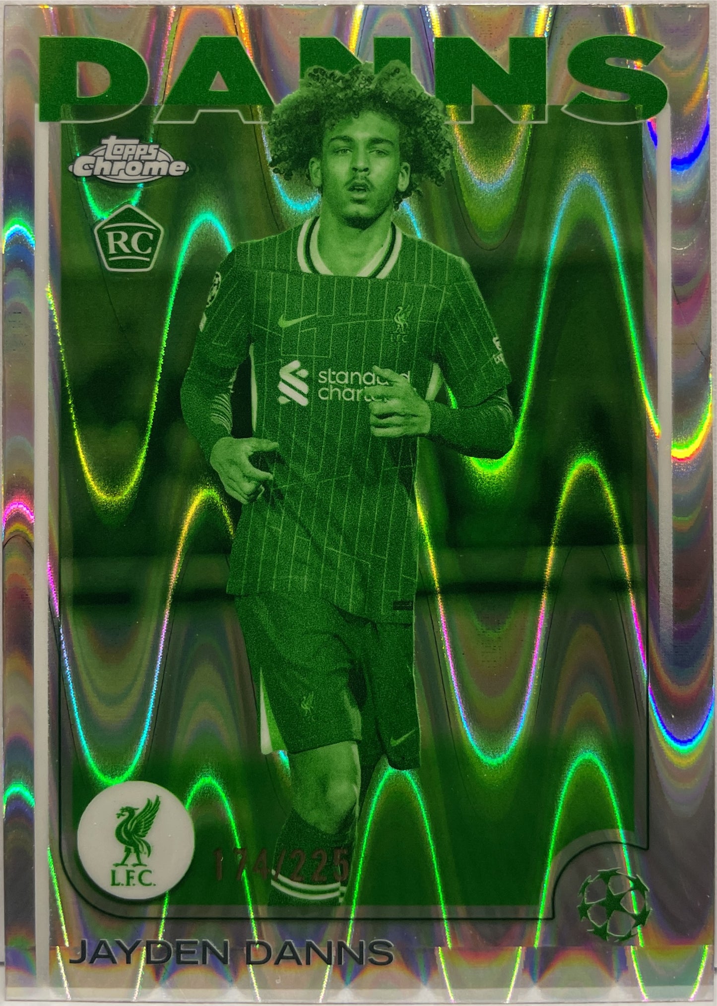 Jayden Danns 174/225 Rookie Night Vision RayWave Topps Chrome UCC 2024/25