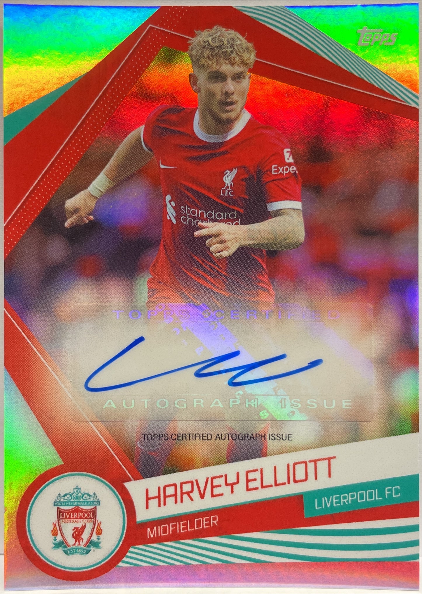 Harvey Elliott Autograph Topps Fan Set Liverpool 2022/23