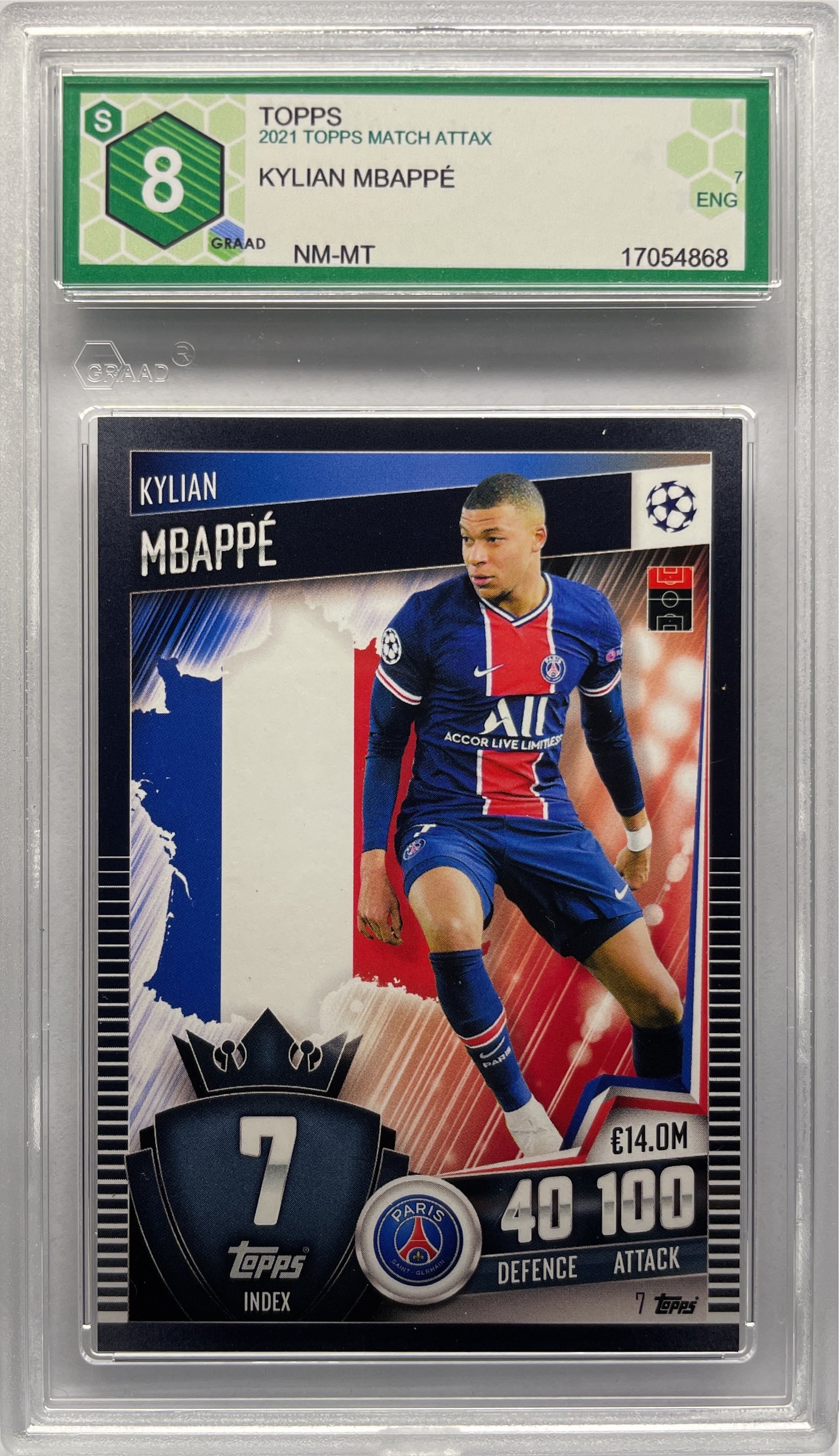 GRAAD 8 - Kylian Mbappe - Topps Match Attax 2021