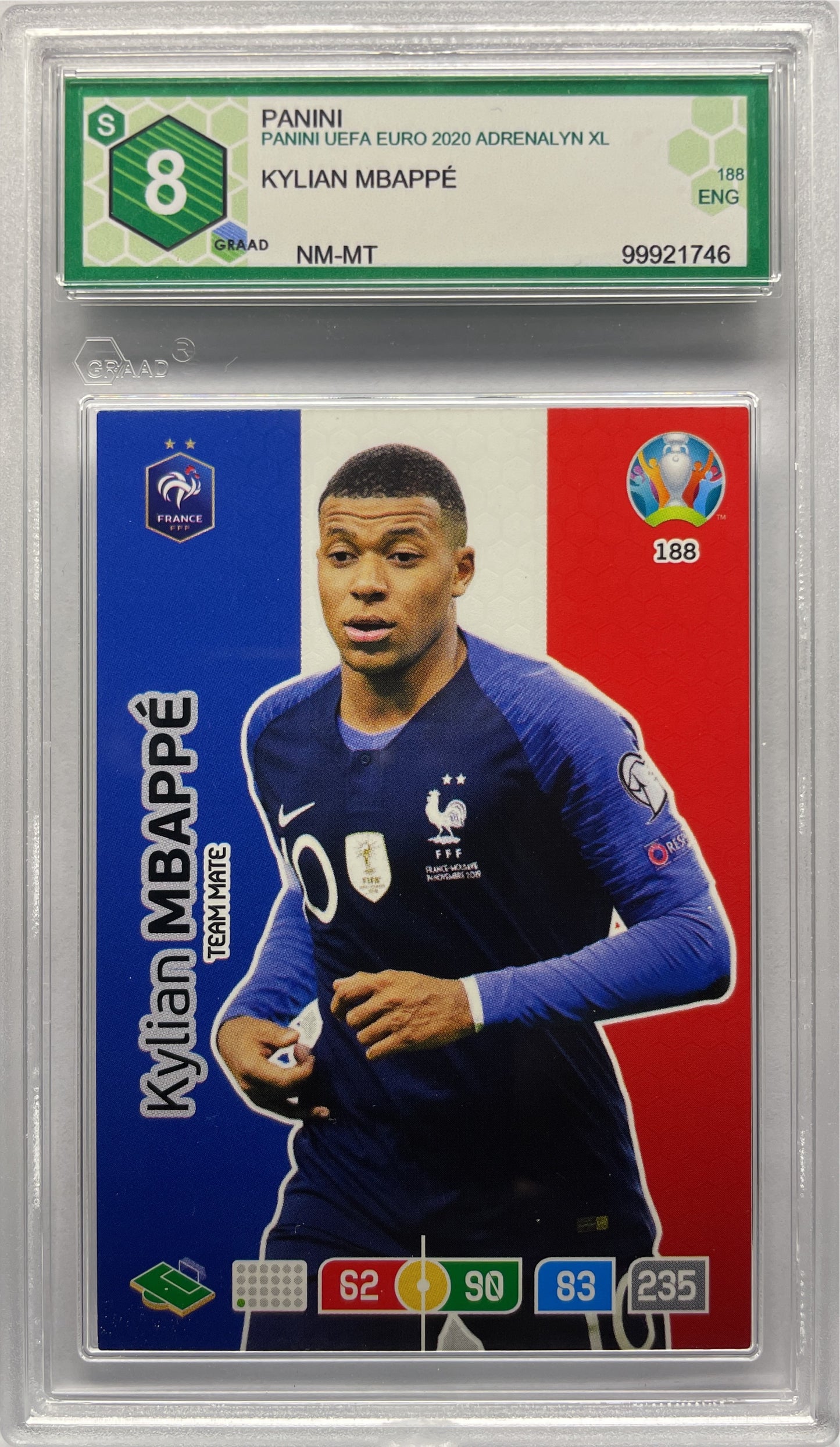 GRAAD 8 - Kylian Mbappe - Panini Adrenalyn XL Uefa Euro 2020