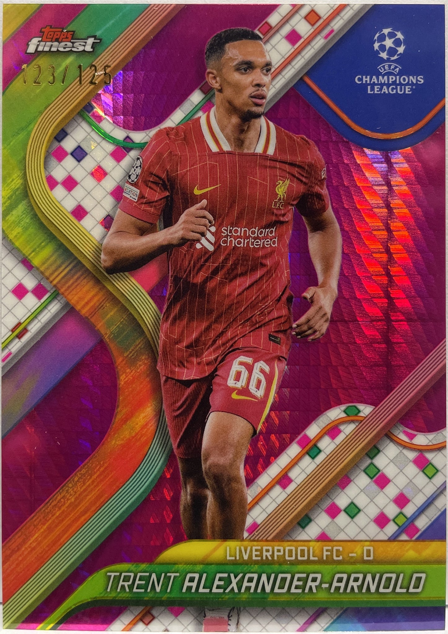Trent Alexander Arnold 123/125 Pink Prism Topps Finest UCC 2024/25