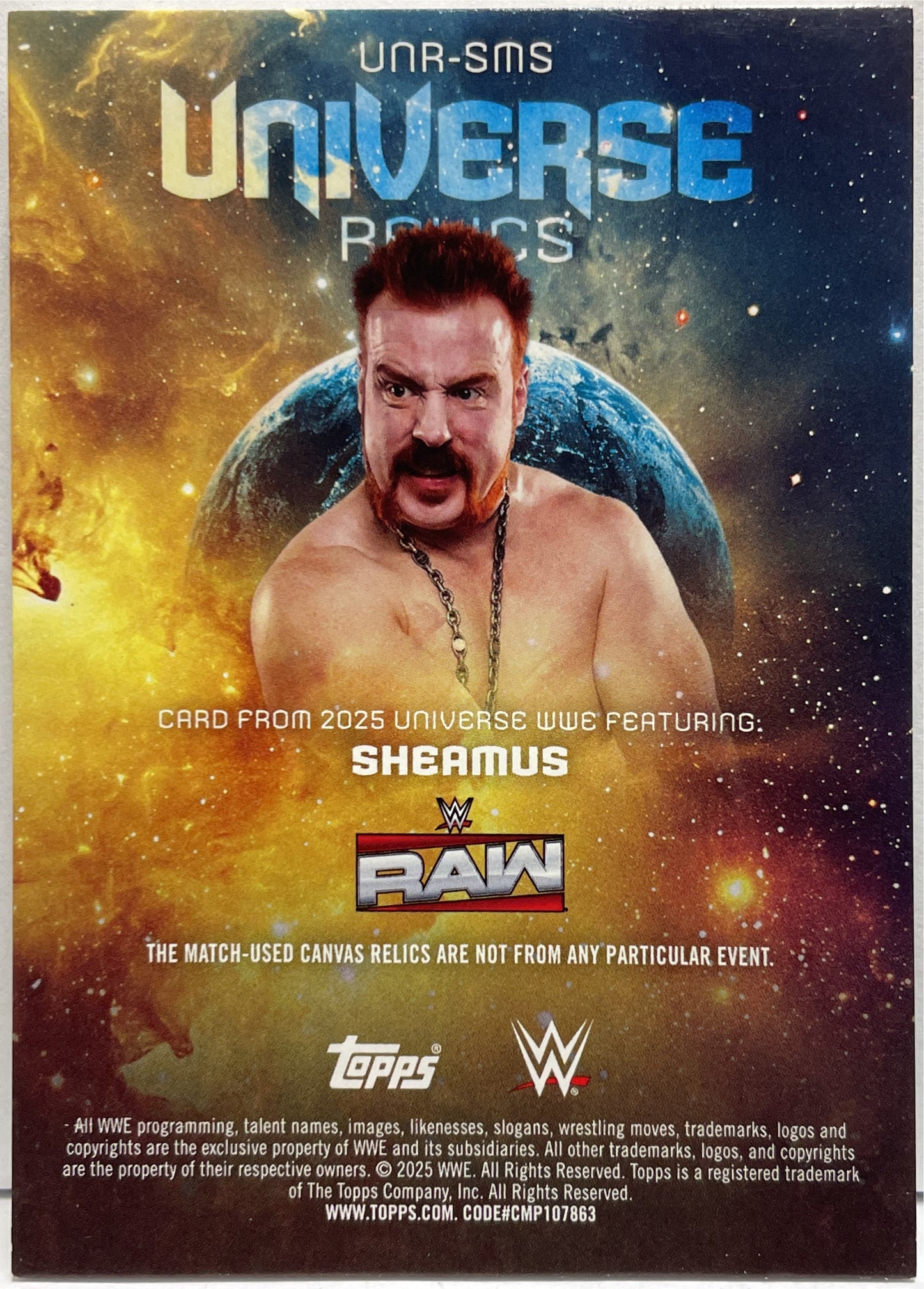 Sheamus 6/50 Patch Worn Relic Topps Universe WWE 2025