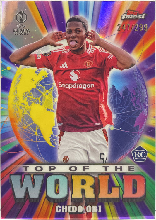 Chido Obi 247/299 Rookie Top of The World Purple Topps Finest UCC 2024/25