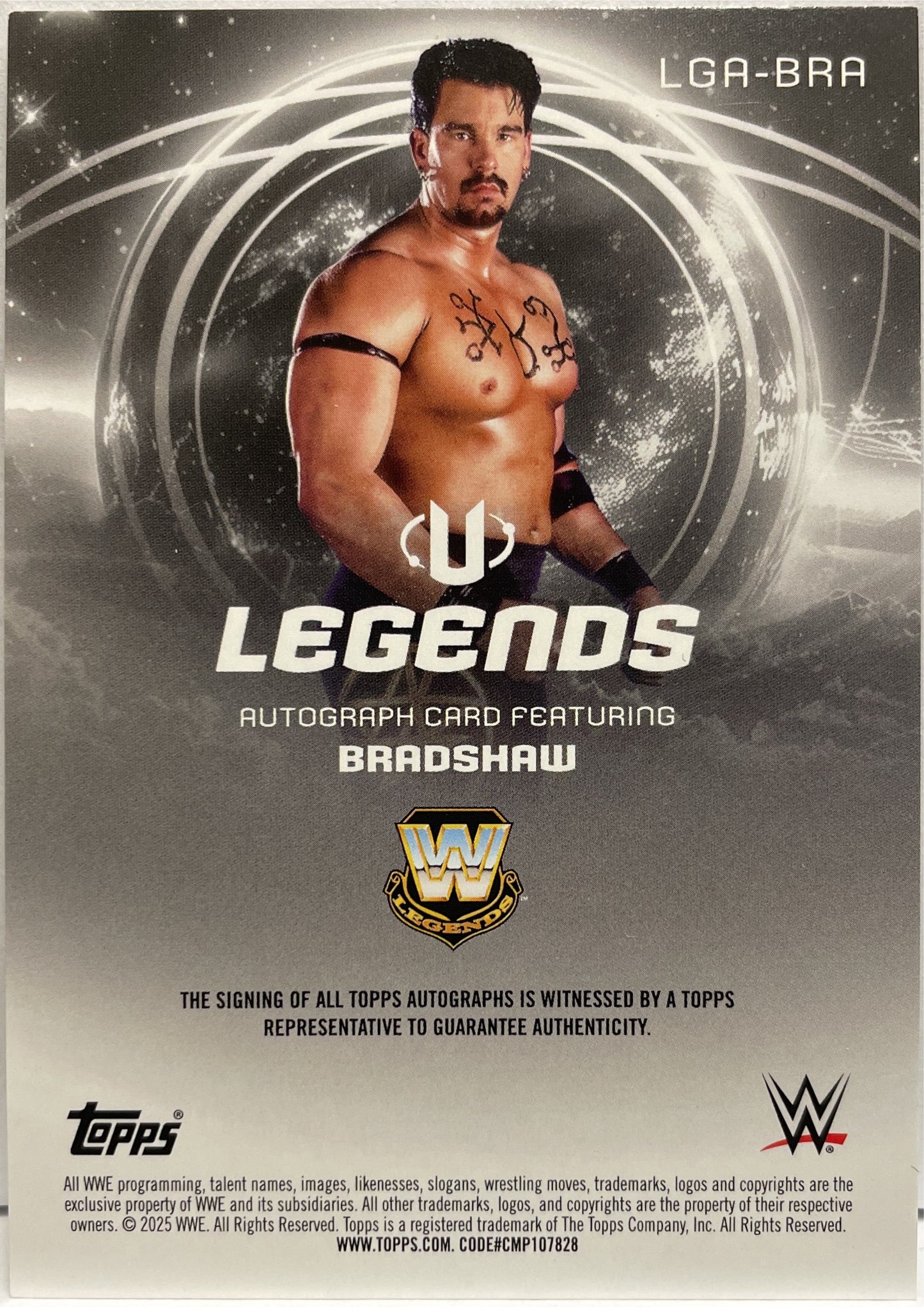 Bradshaw JBL 61/99 Autograph On Card Topps Universe WWE 2025