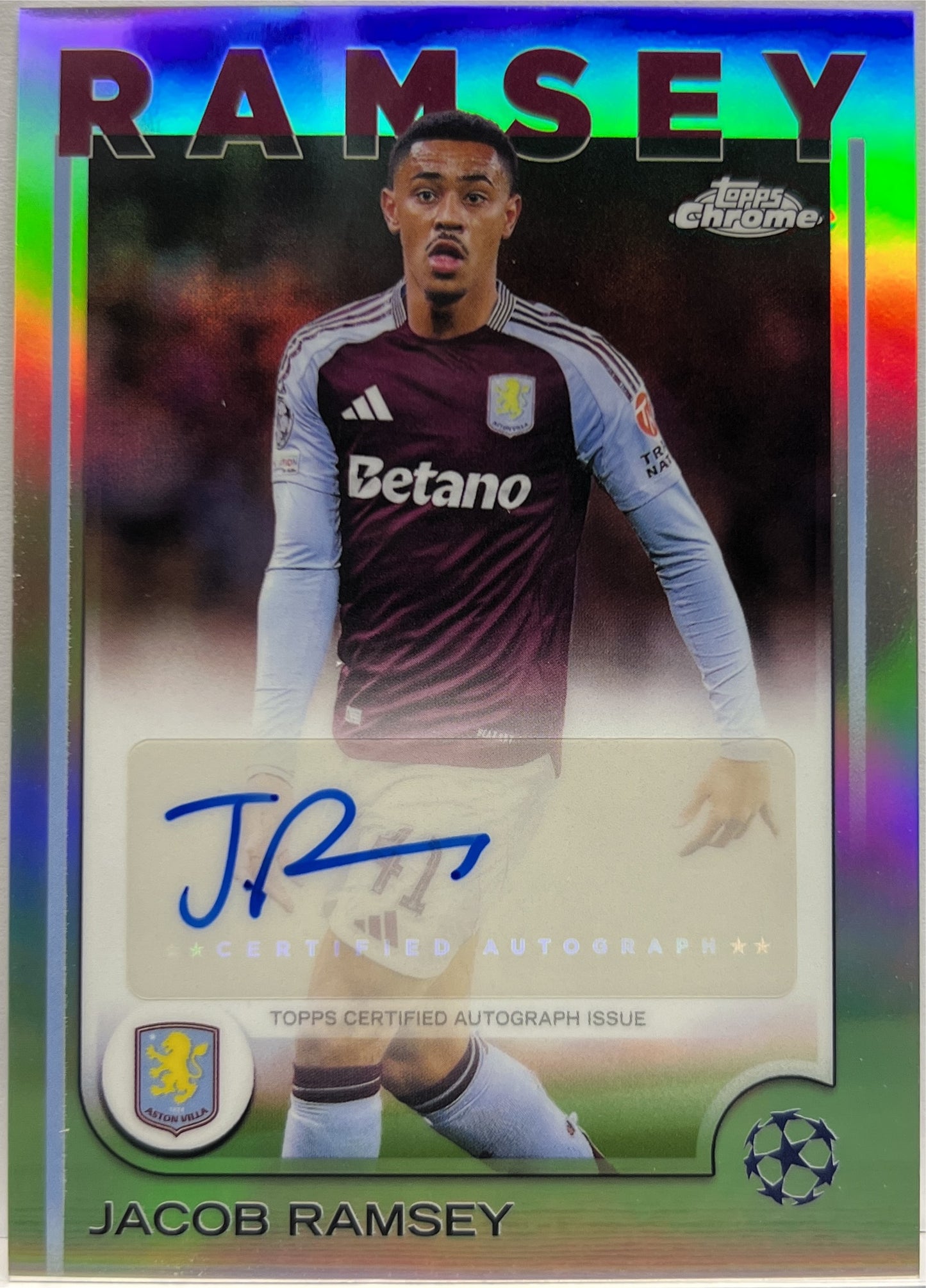 Jacob Ramsey Autograph Topps Chrome UCC 2024/25