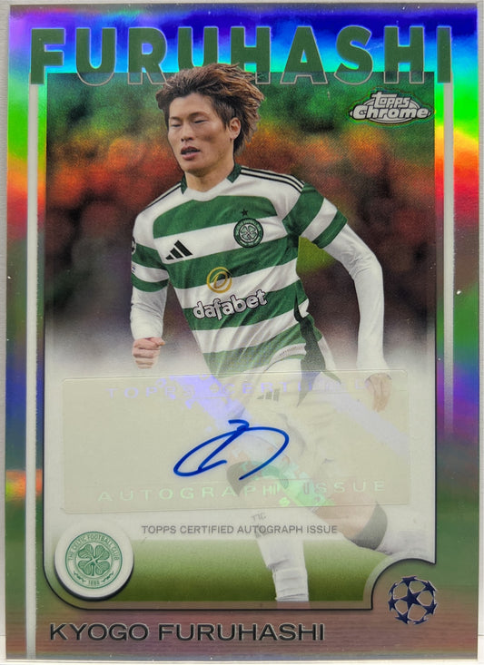 Kyogo Furuhashi Autograph Topps Chrome UCC 2024/25