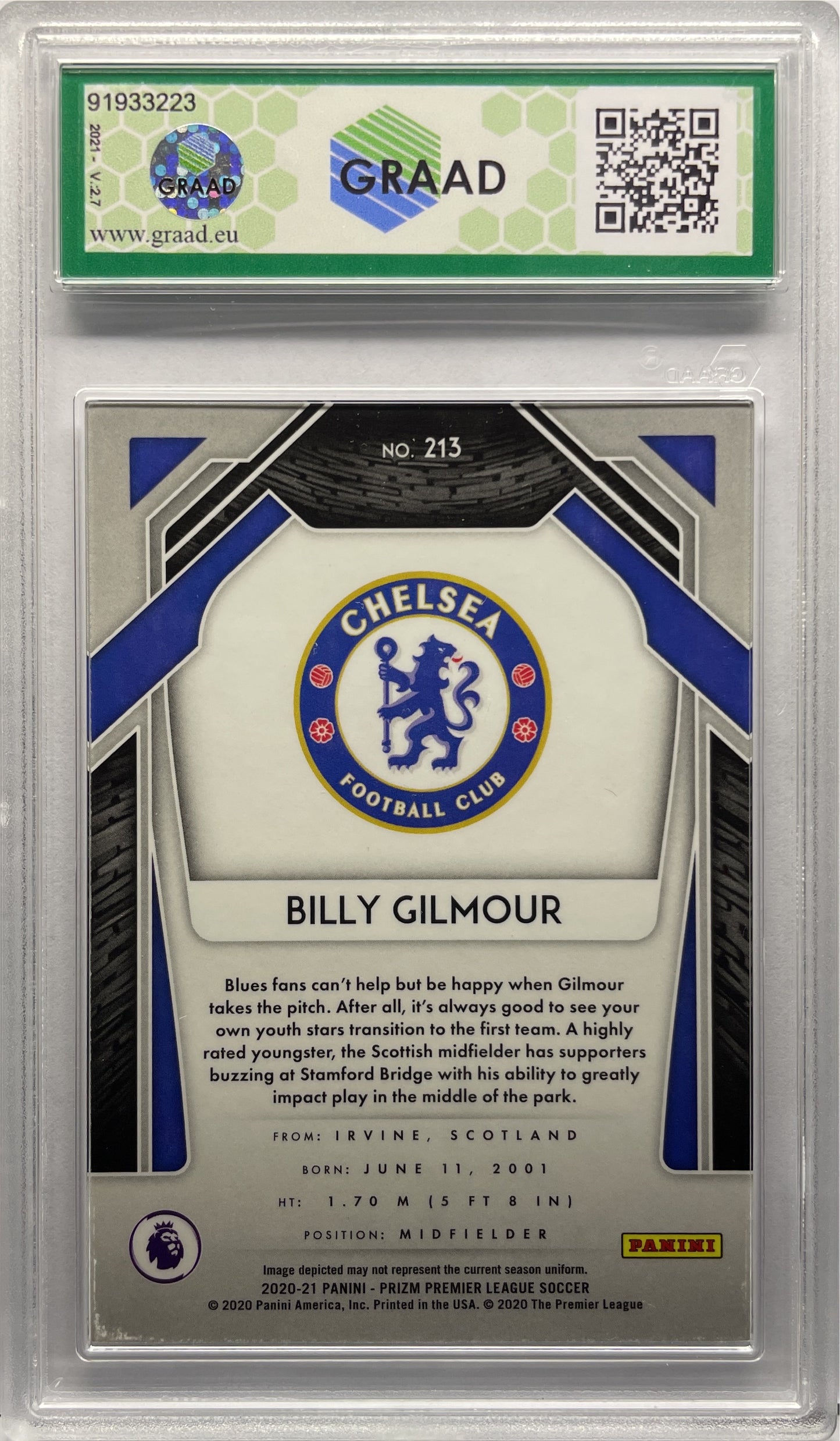 GRAAD 9 - Billy Gilmour Rookie - Prizm Premier League 2020/21