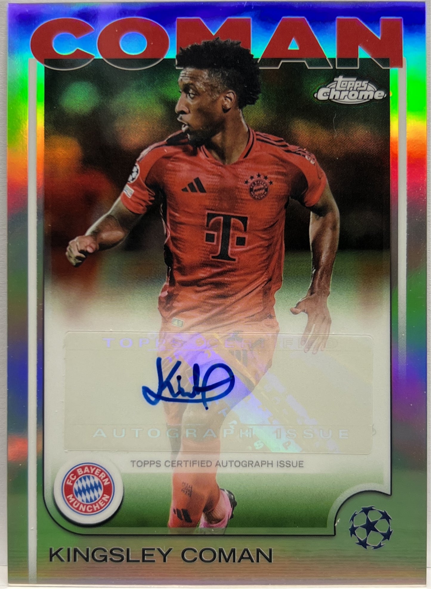 Kingsley Coman Autograph Topps Chrome UCC 2024/25