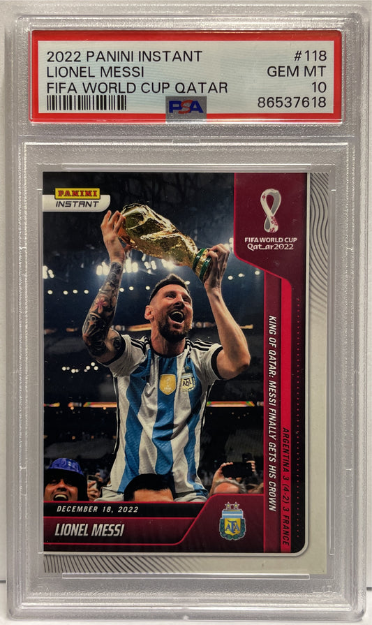 Lionel Messi Panini /22081 Instant Fifa World Cup 2022 PSA 10
