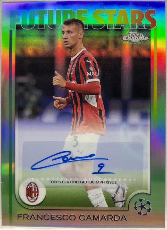 Francesco Camarda Autograph Future Stars Topps Chrome UCC 2024/25