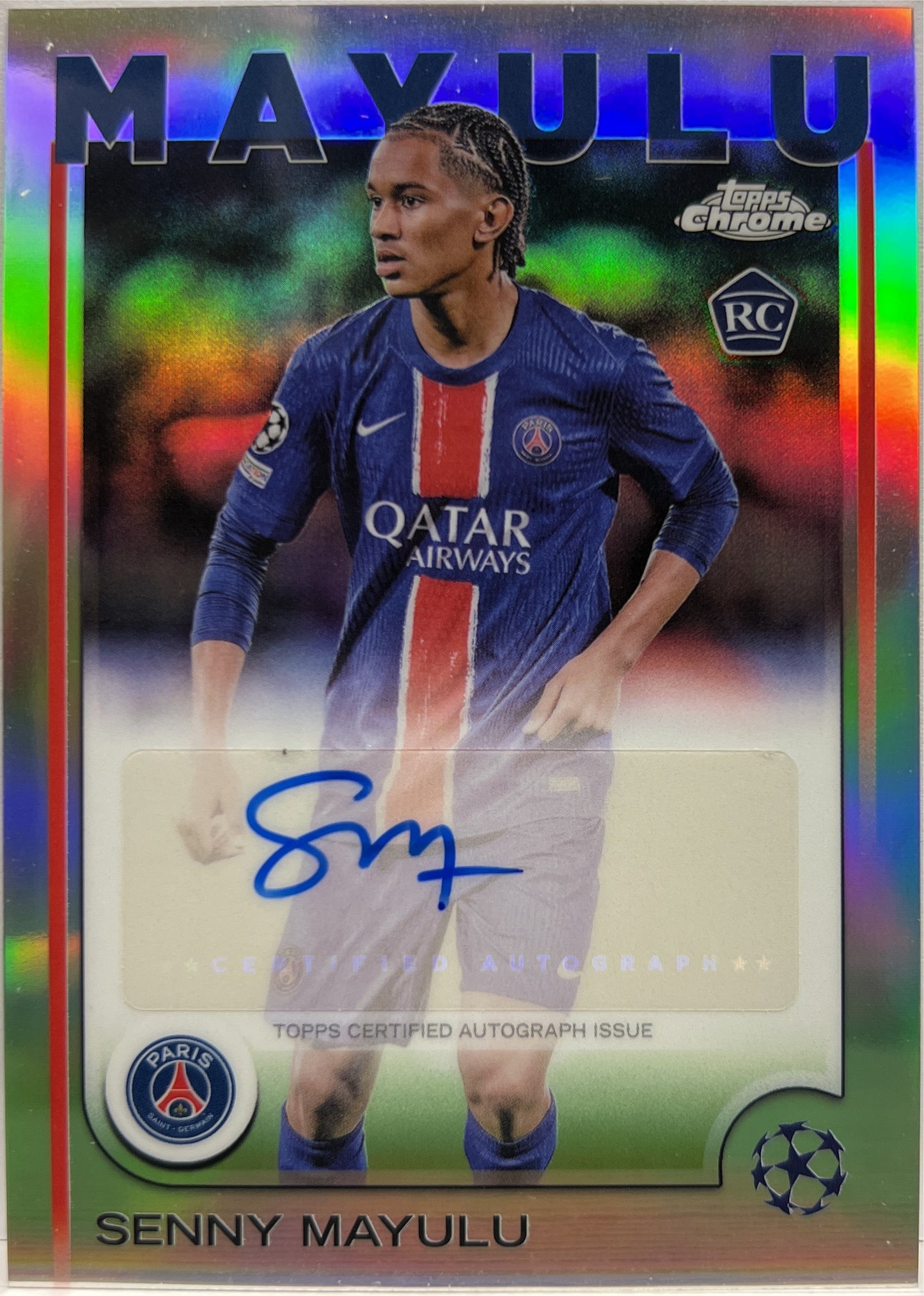 Senny Mayulu Rookie Autograph Topps Chrome UCC 2024/25