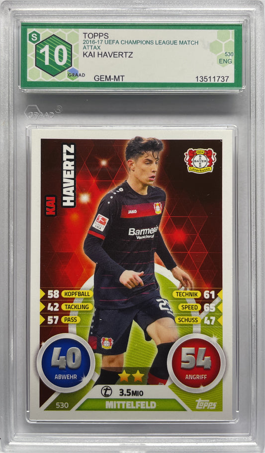 GRAAD 10 - Kai Havertz - Topps Match Attax UCL 2016/17 Rookie