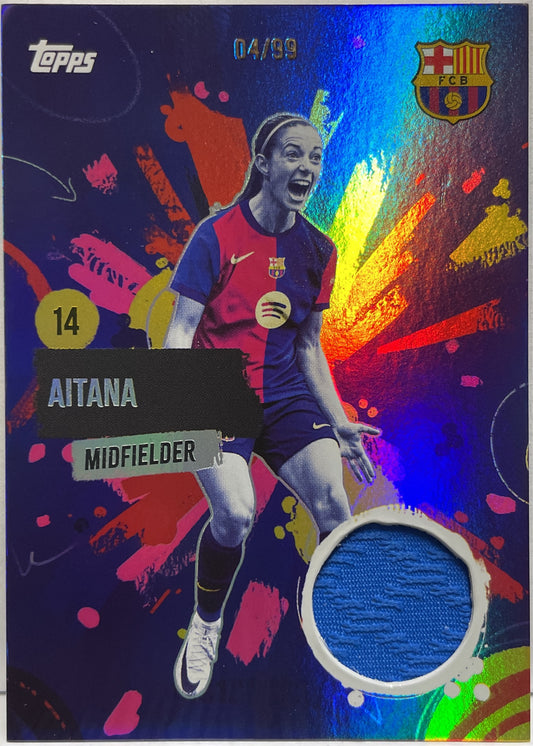 Aitana Bonmati 4/99 Patch Worn Topps Barcelona Team Set 2024/25