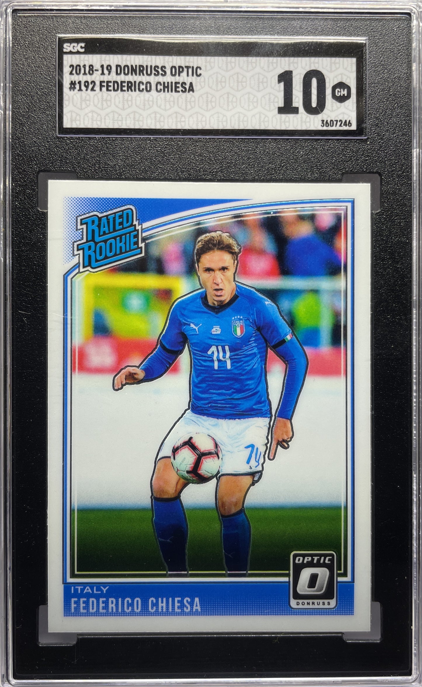 SGC 10 - Federico Chiesa Rated Rookie Optic - Panini Donruss 2018/19