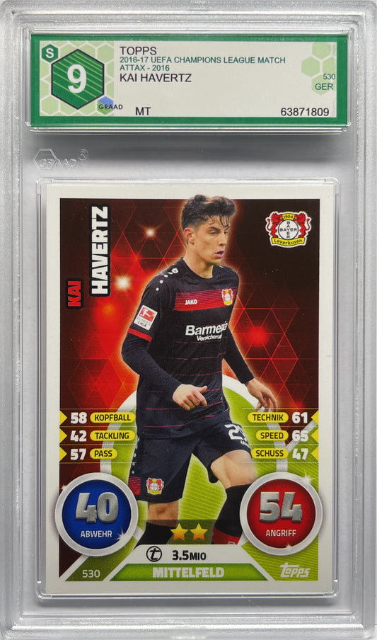 GRAAD 9 - Kai Havertz Rookie - Topps Match Attax UCL 2016/17