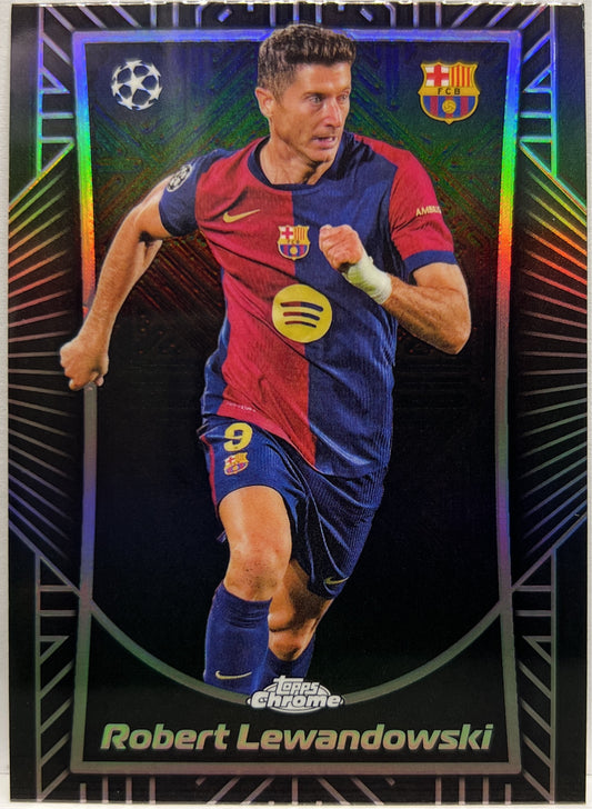 Robert Lewandowki Shadow Etch Topps Chrome UCC 2024/25