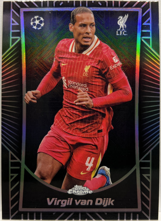 Virgil Van Dijk Shadow Etch Topps Chrome UCC 2024/25