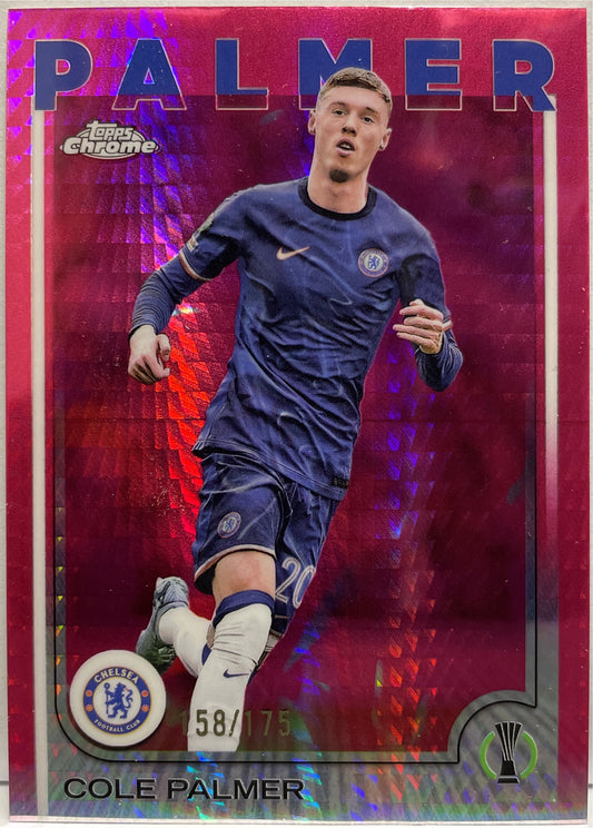 Cole Palmer 158/175 Neon Pink Prism Topps Chrome UCC 2024/25