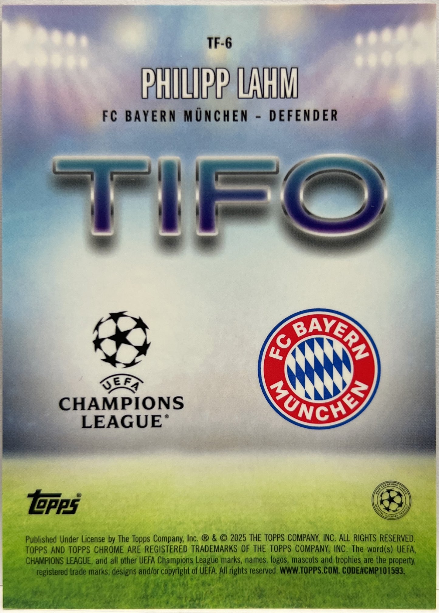 Philipp Lahm Tifo Topps Chrome UCC 2024/25