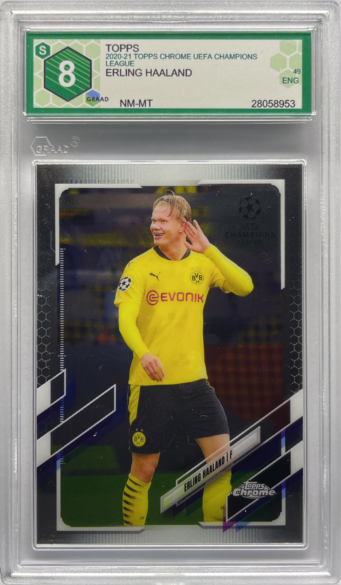 GRAAD 8 - Erling Haaland - Topps Chrome UCL 2020/21