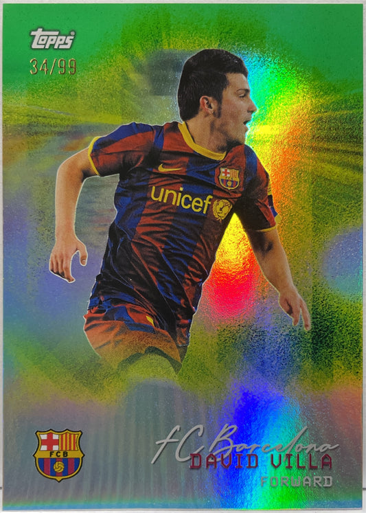 David Villa 34/99 Green Topps Barcelona Team Set 2024/25