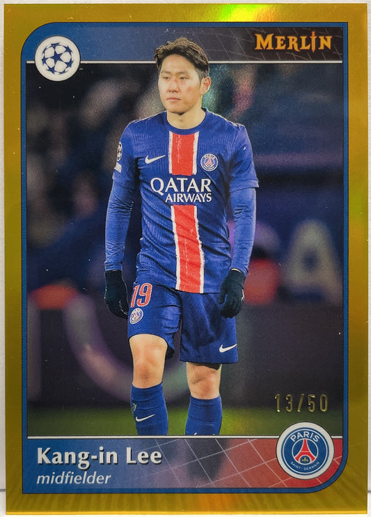 Kang In Lee 13/50 Gold Topps Merlin UCC 2024/25