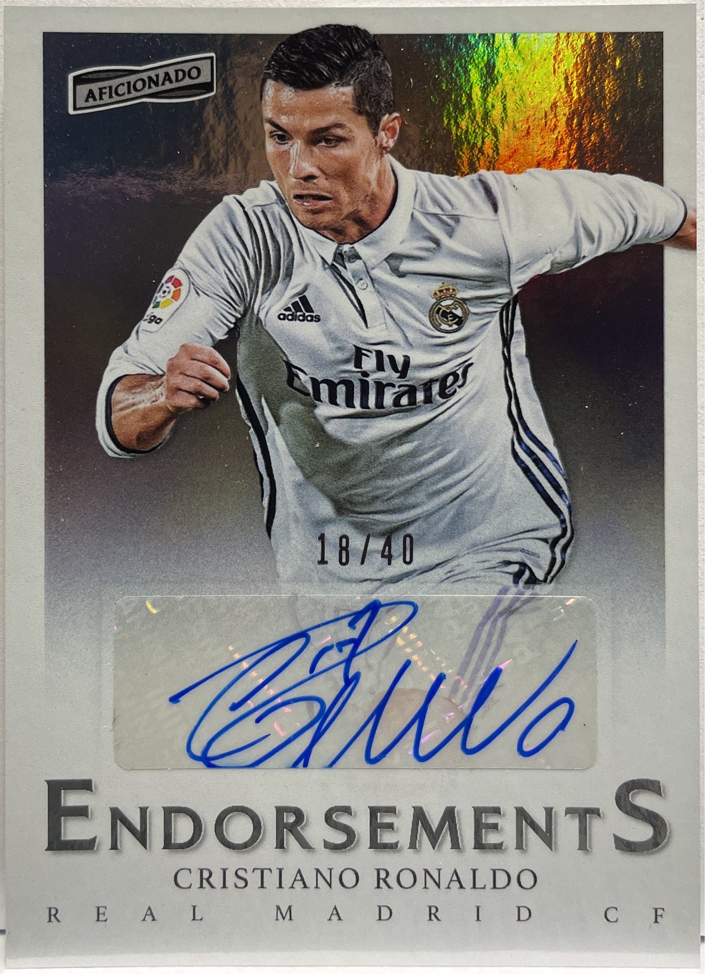 Cristiano Ronaldo 18/40 Autograph Panini Aficionado 2016/17