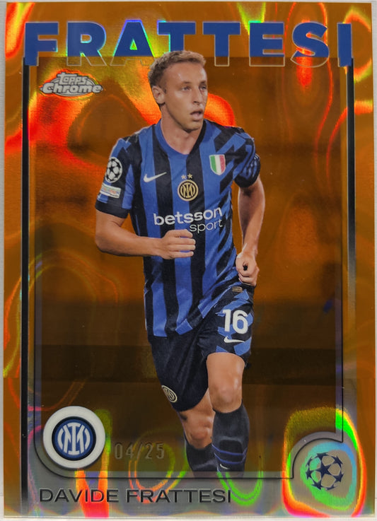 Davide Frattesi 4/25 Orange Lava Topps Chrome UCC 2024/25