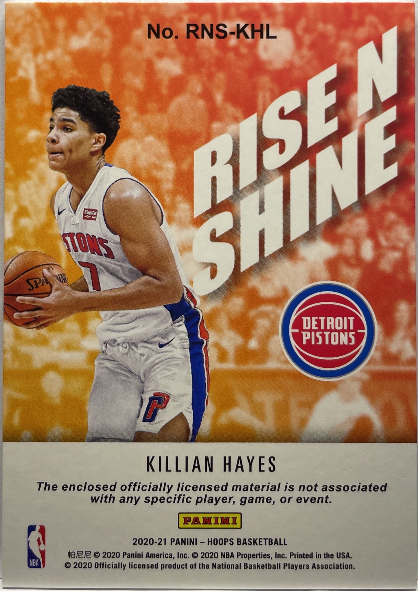 Killian Hayes Patch Rise N Shine Hoops Basketball NBA 2020/21