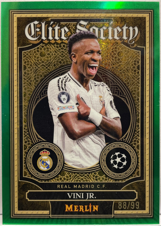 Vini Jr 88/99 Elite Society Green Topps Merlin UCC 2024/25