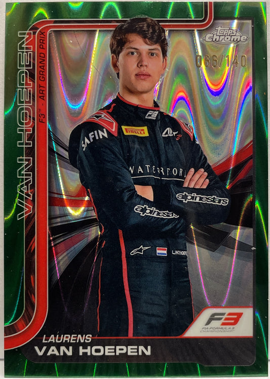 Laurens Van Hoepen 66/140 Forest Green RayWave Topps Chrome F1 2025