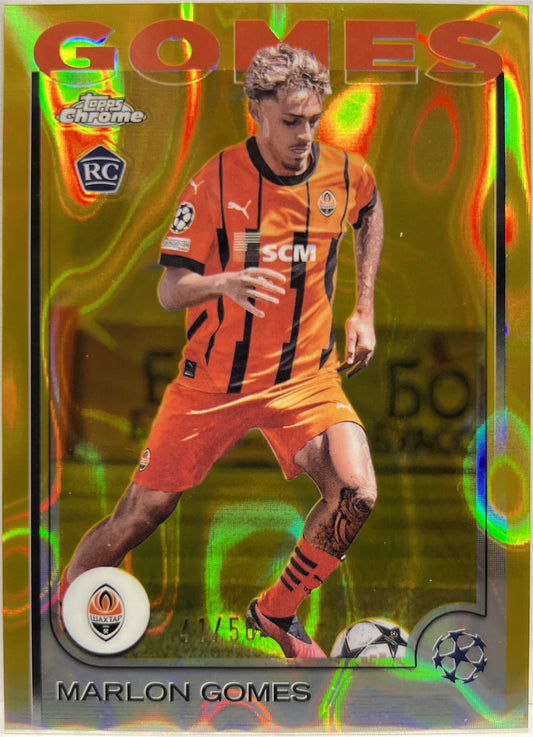 Marlon Gomes 41/50 Rookie Gold Lava Topps Chrome UCC 2024/25