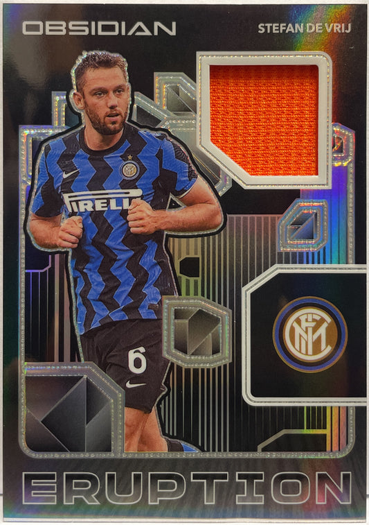 Stefan De Vrij 138/149 Patch Worn Eruption Panini Obsidian 2020/21