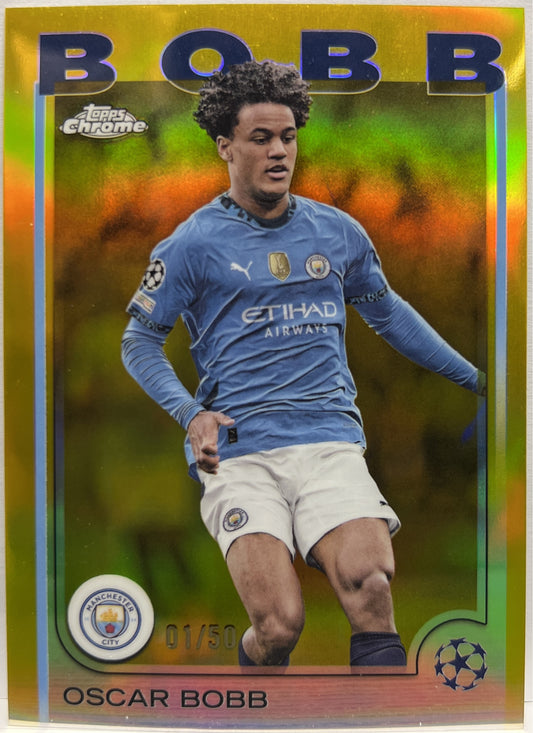 Oscar Bobb 1/50 Gold Topps Chrome UCC 2024/25