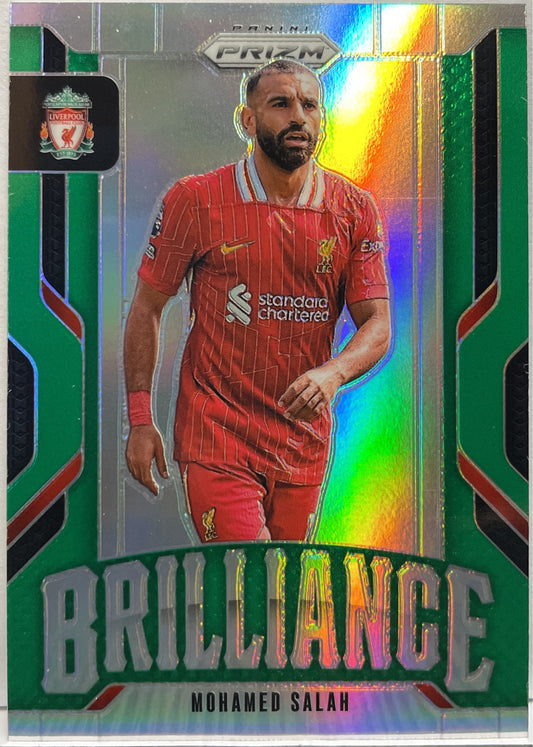 Mohamed Salah 4/5 Brilliance Green Panini Prizm Premier League 2024/25