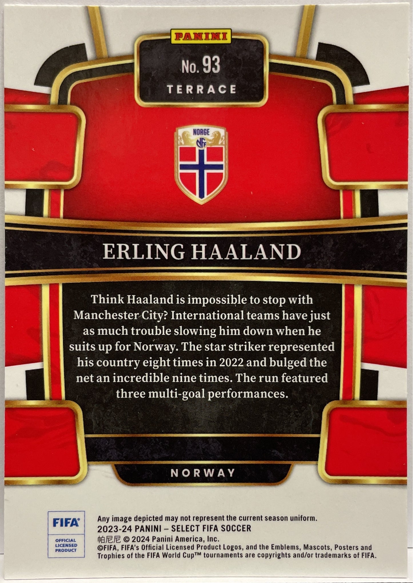 Erling Haaland Terrace Panini Select Fifa 2023/24