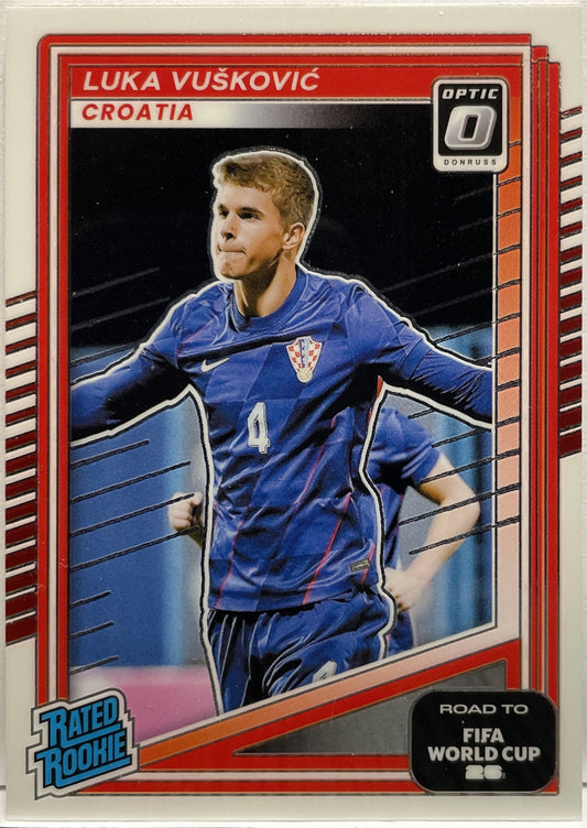 Luka Vuskovic Rated Rookie Optic Panini Donruss Fifa 2025/26