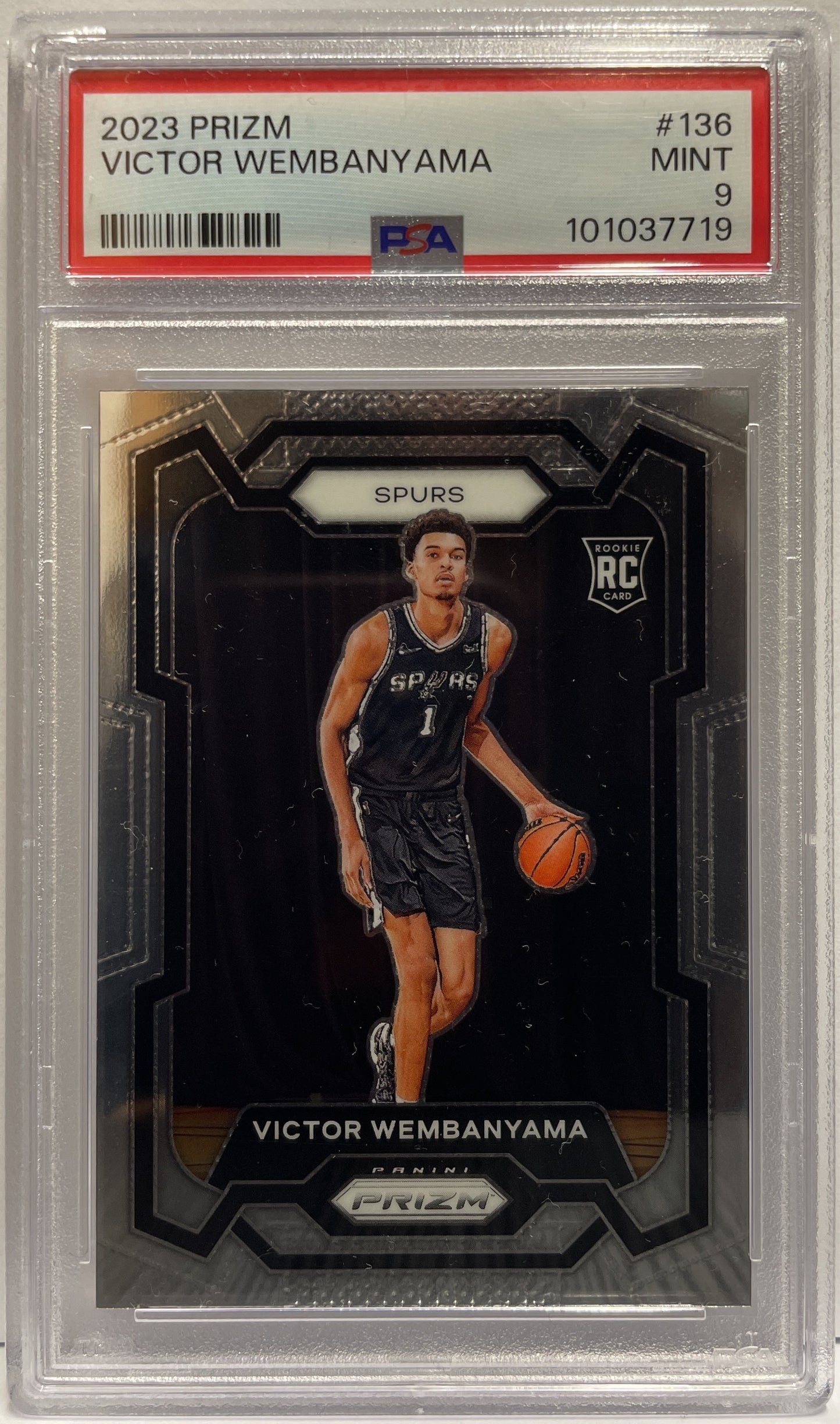 Victor Wembanyama Rookie Panini Prizm Basketball NBA 2023/24 PSA 9 COD 101037719