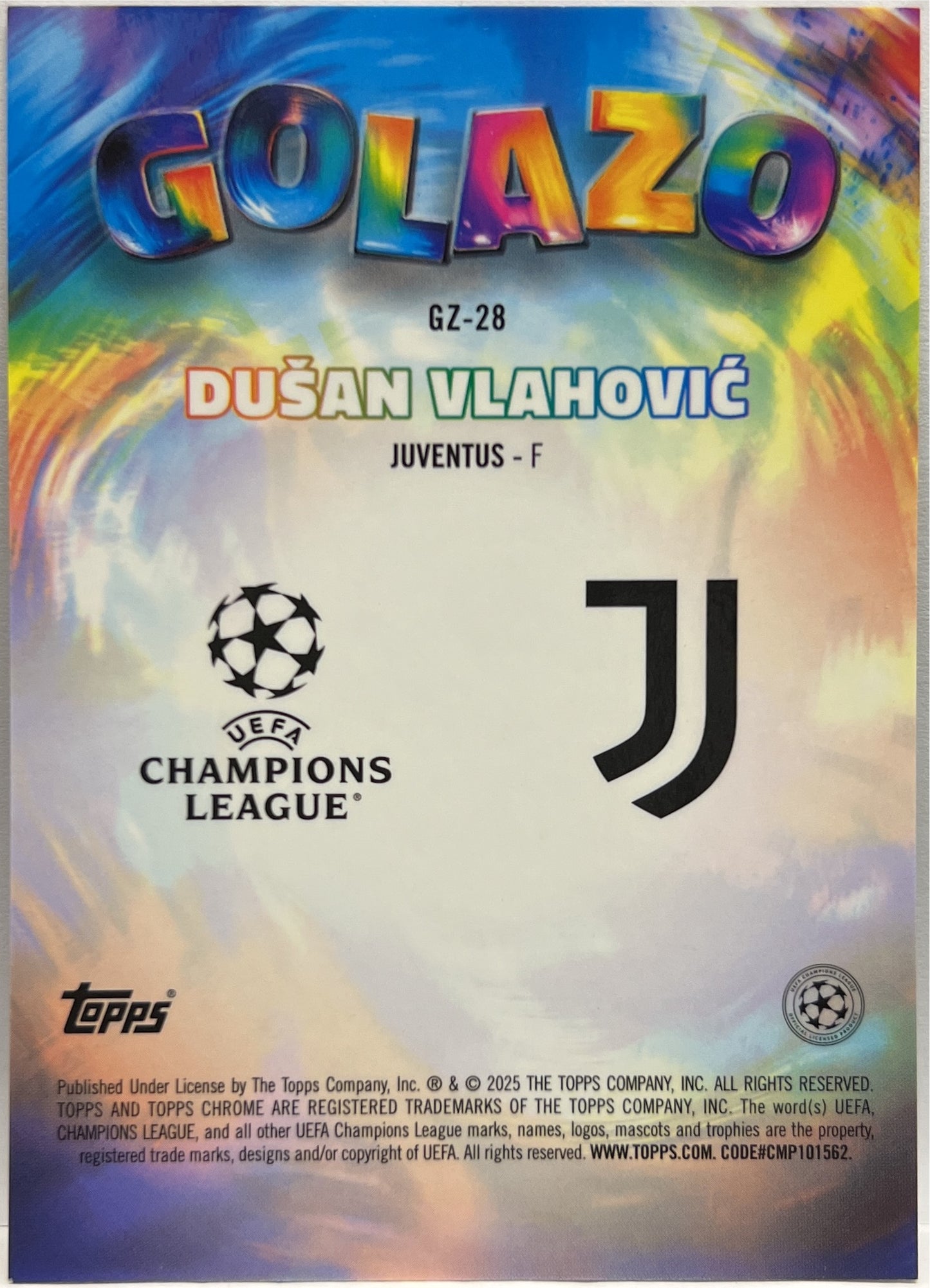 Dusan Vlahovic 58/75 Golazo Magenta Topps Chrome UCC 2024/25