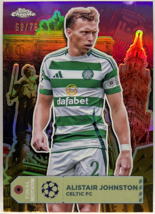 Alistair Johnston 59/75 Final Destination Magenta Topps Chrome UCC 2024/25