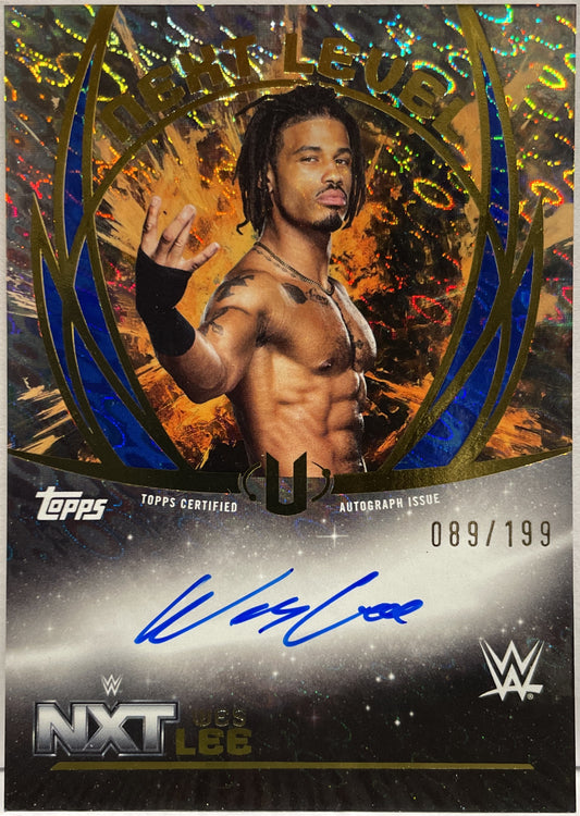 Wes Lee 89/199 Autograph On Card Next Level Blue Topps Universe WWE 2025