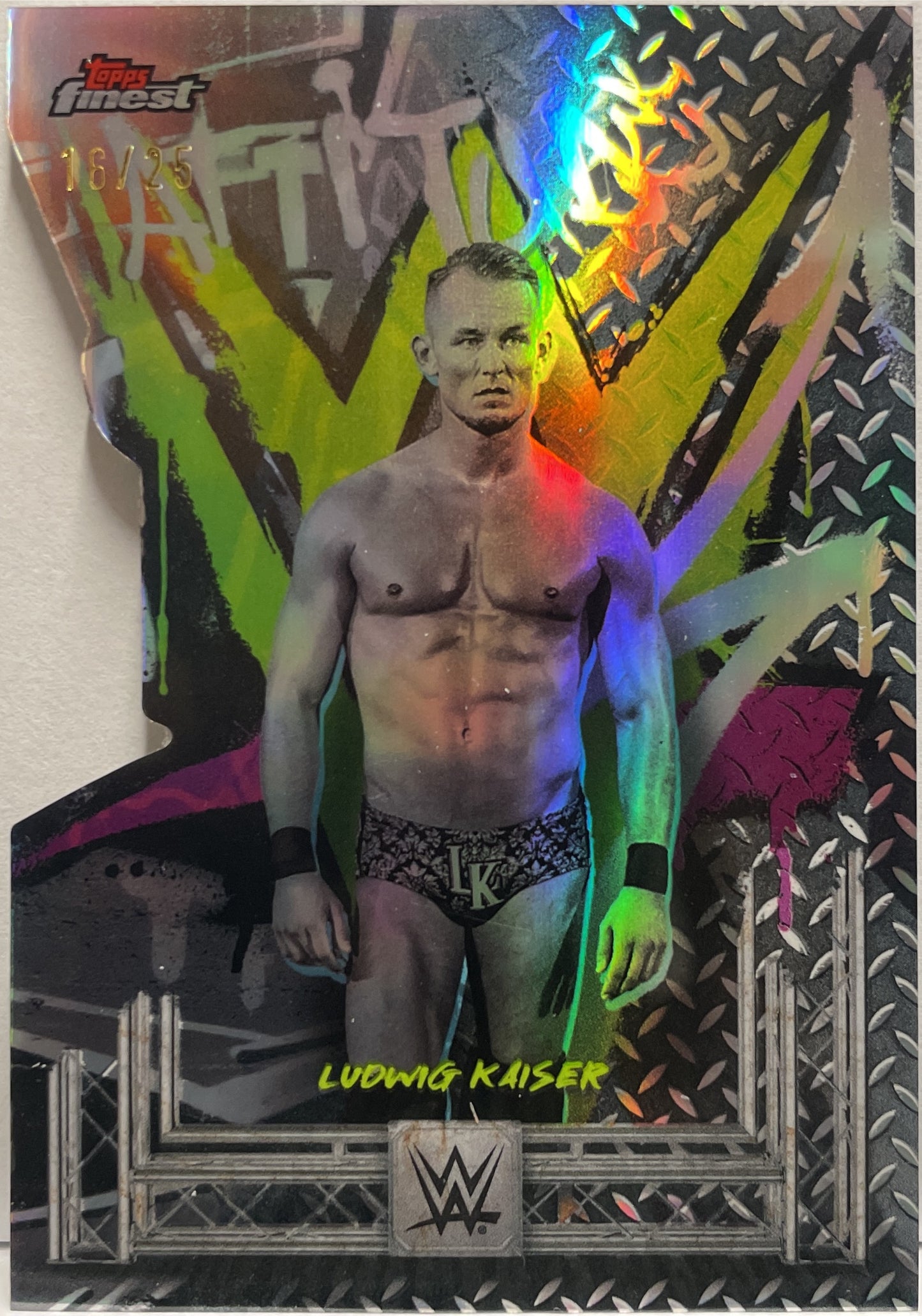 Ludwig Kaiser 16/25 Die Cut Topps Finest WWE 2025