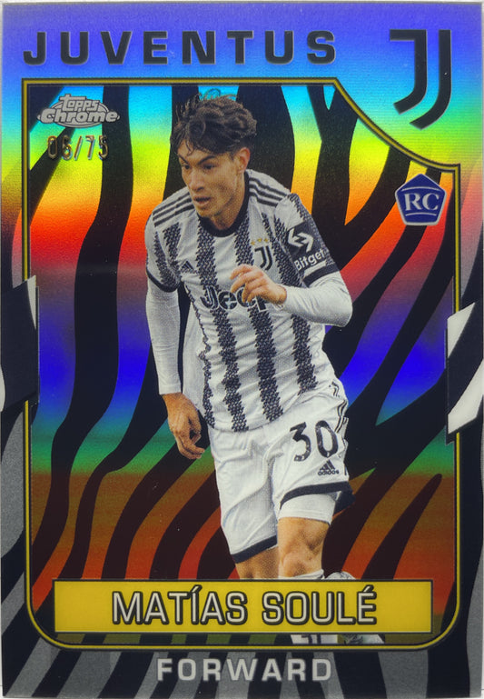 Matia Soule 6/75 Rookie Zebra Topps Chrome Juventus 2022/23