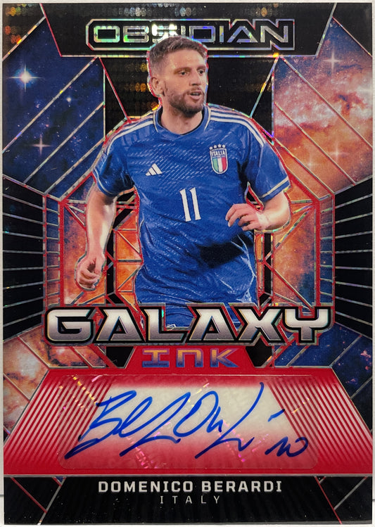Domenico Berardi 4/99 Autograph Galaxy Ink Panini Obsidian 2024/25