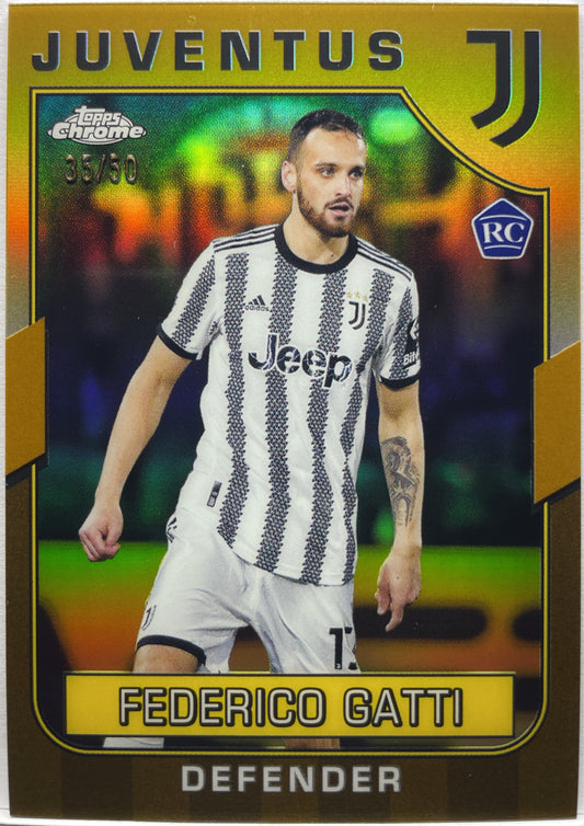 Federico Gatti 35/50 Rookie Gold Topps Chrome Juventus 2022/23