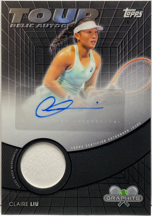 Claire Liu Patch Worn Autograph Tour Relic Topps Tennis Graphite 2026